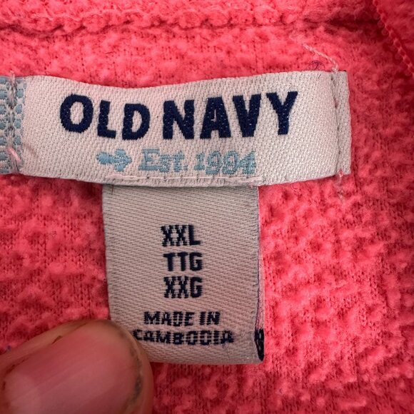 Old Navy Coral Fleece Pullover Size XXL Womens 1/4 Zip Jacket - Picture 4 of 6